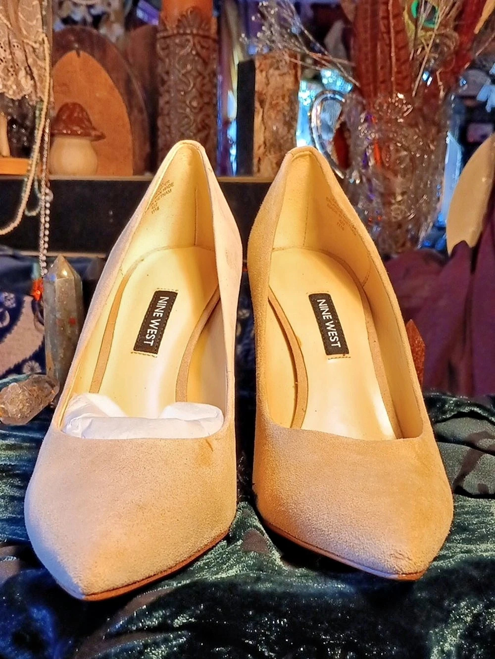Nine West Winflex Pointy Toe Pump Heels in Sand Beige Size 9M
